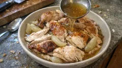 Pot-Roast Chicken in One Pot – Succulent Meat and a Batch of Homemade Stock