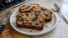 Moist Chocolate Chip Banana Bread – a simple loaf for using up ripe bananas