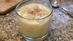 Classic brandy eggnog with condensed milk — rich, creamy, and made ahead
