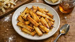 Honey-roasted parsnips with crisp edges – an easy roast-dinner side