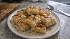 Rosemary & olive oil focaccia – soft in the middle, crisp at the edges