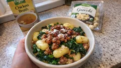 Sausage, Kale & Gnocchi One-Pot — a cosy weeknight dinner with minimal washing-up