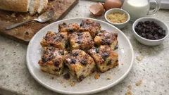 Classic British bread pudding: a cosy way to use up leftover bread