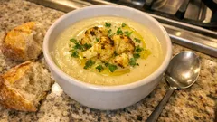 Roasted Cauliflower Soup with Cumin and Thyme – silky, comforting and easy to make