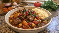 Easy Lamb Tagine with Apricots and Chickpeas – a make-ahead one-pot for cosy dinners